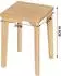 Woltu Esszimmerstuhl ohne Lehne, stapelbar, Massivholz, 6er-Set (BH344ei-6)