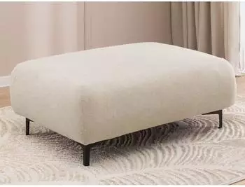 S-Style M&ouml;bel Cardea Polsterhocker Bubble-Optik hellbeige Strukturstoff 110x46x65cm (800001495707)