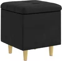 vidaXL Ottoman mit Stauraum Schwarz 40 x 40 x 45 cm Kunstleder