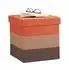 Relaxdays Gepolsterter Hocker mit bunten Streifen, 38x38x38cm (10022866_491)