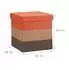 Relaxdays Gepolsterter Hocker mit bunten Streifen, 38x38x38cm (10022866_491)
