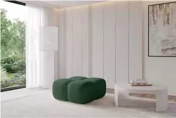 ALTDECOR Miko-Puf Pouf Cord, waldgr&uuml;n, 90x90x45cm (800001941190)