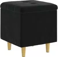 vidaXL Ottoman mit Stauraum Schwarz 40 x 40 x 45 cm Samt