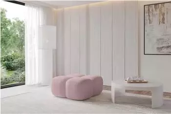 ALTDECOR Miko-Puf Pouf Cord, rosa, 90x90x45cm (800001941119)