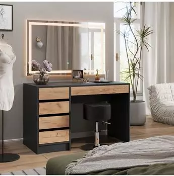 VICCO Design Hocker h&ouml;henverstellbar, schwarz (28610)