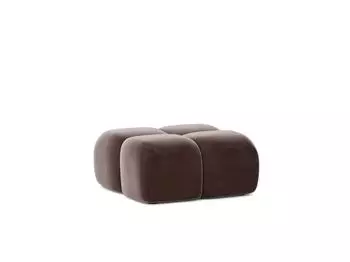 Fun M&ouml;bel DARCY Polsterhocker Stoff, braun, 85x85cm