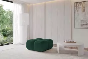 ALTDECOR Miko-Puf Pouf Samt 90x90x45cm gr&uuml;n (800001941142)