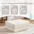 Stilvora Klapphocker aus Cord, verwandelbar zum Sessel, beige (KABB4DARHXSV0)
