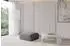 ALTDECOR MIRA-PUF Pouf Sitzhocker, Velours, grau, 91x89x40cm