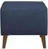Mirjan24 Oviedo Polsterhocker, blau, quadratisch, 51x45x51cm