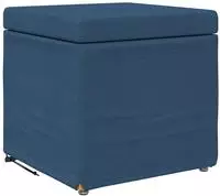 vidaXL Hocker Blau 41 x 41 x 40 cm Stoff und Pressholz