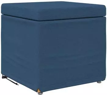 vidaXL Apex Prime Plus Hocker blau, Stoff & Pressholz, 41x41x40cm