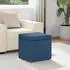 vidaXL Apex Prime Plus Hocker blau, Stoff & Pressholz, 41x41x40cm
