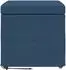 vidaXL Apex Prime Plus Hocker blau, Stoff & Pressholz, 41x41x40cm