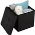 Woltu SH69 Sitzhocker mit Stauraum, Samt, schwarz, 2er-Set (37,5x37,5x38cm)