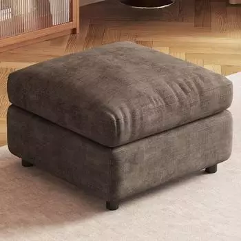 LuxusKollektion Gepolsterte Ottomane mit Stauraum und Deckel, braun, 68x68x44cm