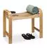 Relaxdays Badhocker mit Griffen, Bambus, 54x65x33cm