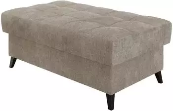 Mirjan24 Nord Polsterhocker taupe, Holzf&uuml;&szlig;e, 106x44x67cm (800001993692)