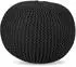 Relaxdays Strickpouf, rund, 33x46cm, dunkelgrau (10051822_709)