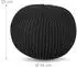 Relaxdays Strickpouf, rund, 33x46cm, dunkelgrau (10051822_709)