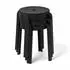 Mojawo Kunststoff-Hocker stapelbar, schwarz, 45cm, Innen & Außen (4262500115240)