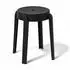 Mojawo Kunststoff-Hocker stapelbar, schwarz, 45cm, Innen & Außen (4262500115240)