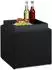 Relaxdays Sitzhocker mit Stauraum, schwarz, 42x40,5x40,5cm