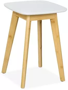Relaxdays Sitzhocker aus Bambus, 33x46x33cm