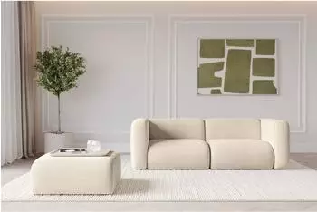 ALTDECOR Mira-Puf modularer Sitzhocker Cord sandfarben 91x40x89cm (800002005270)