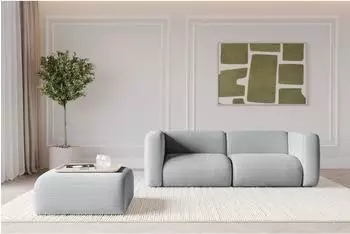 ALTDECOR Mira-Puf modularer Sitzhocker Cord blaugrau 91x89x40cm (800002005276)
