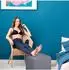 Relaxdays Sitzhocker mit Stauraum 40l, grau, 45x42x45cm