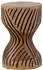 Massivmoebel24 UNIKA Hocker #101 Teak Wurzel, natur lackiert (54-120-901-0001)