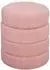 HomCom Runder Polsterhocker Teddysamt-Optik, rosa, Ø40x45cm