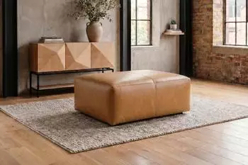 Kawola Celeste Polsterhocker Echtleder, cognac, 120x48x80cm (800002047859)