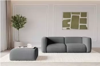 ALTDECOR Mira-Puf Pouf Cord, dunkelgrau, 91x40x89cm (800002005279)