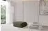 ALTDECOR Mira-Puf modularer Sitzhocker Bouclé olivgrün 91x40x89cm (800002005274)