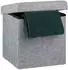 Relaxdays Sitzhocker faltbar, Stauraum 40L, grau