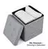 Relaxdays Sitzhocker faltbar, Stauraum 40L, grau