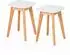 Relaxdays Sitzhocker Bambus, 2er Set (33x45,5x33cm)