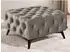 S-Style Möbel Chesterfield Whitby Polsterhocker, grau, Samt, schwarze Füße, 80x45x80cm