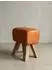 KADIMA DESIGN Turnbock Sitzhocker Echtleder, braun, 40x30x47cm