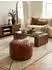 KADIMA DESIGN Sitzhocker Echtleder, braun, orientalisch, 52x40x52cm
