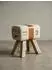 KADIMA DESIGN Sitzhocker Canvas Turnbock-Design, Echtleder, 40x30x47cm, braun