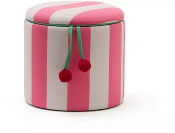 Kids Concept Aufbewahrungspouf Zylinder rosa, &Oslash;40x30,5cm