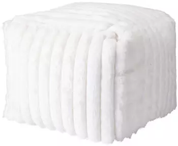 Home & styling collection Hocker aus Kunstfell, wei&szlig;, 38x38x28cm (106976)