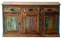 SIT Sideboard "Riverboat" aus recyceltem Altholz, Breite 40 cm, Shabby Chic, Vintage