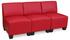 rot: Mendler Sofa Lyon 3-Sitzer ohne Armlehnen