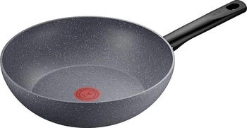 Tefal Natural ON G28019 Wokpfanne, grau, Durchmesser 28 cm max.