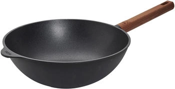 Woll Guss-Wok schwarz 28 cm