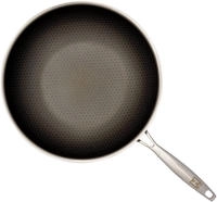 HENSSLERS Wok "HENSSLERS Edelstahl Wok inkl. Glasdeckel, &Oslash; 28 cm" Edelstahl 2 Stk.